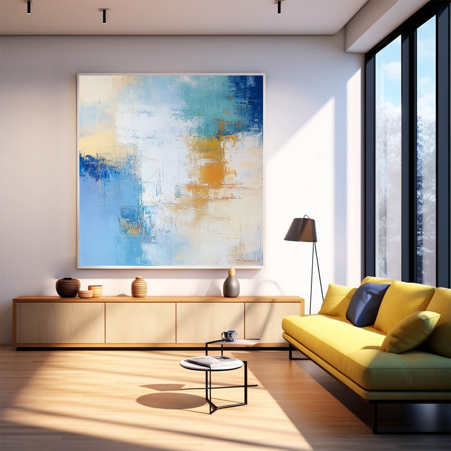 Abstract Canvas Art AB602 - Neutralighting