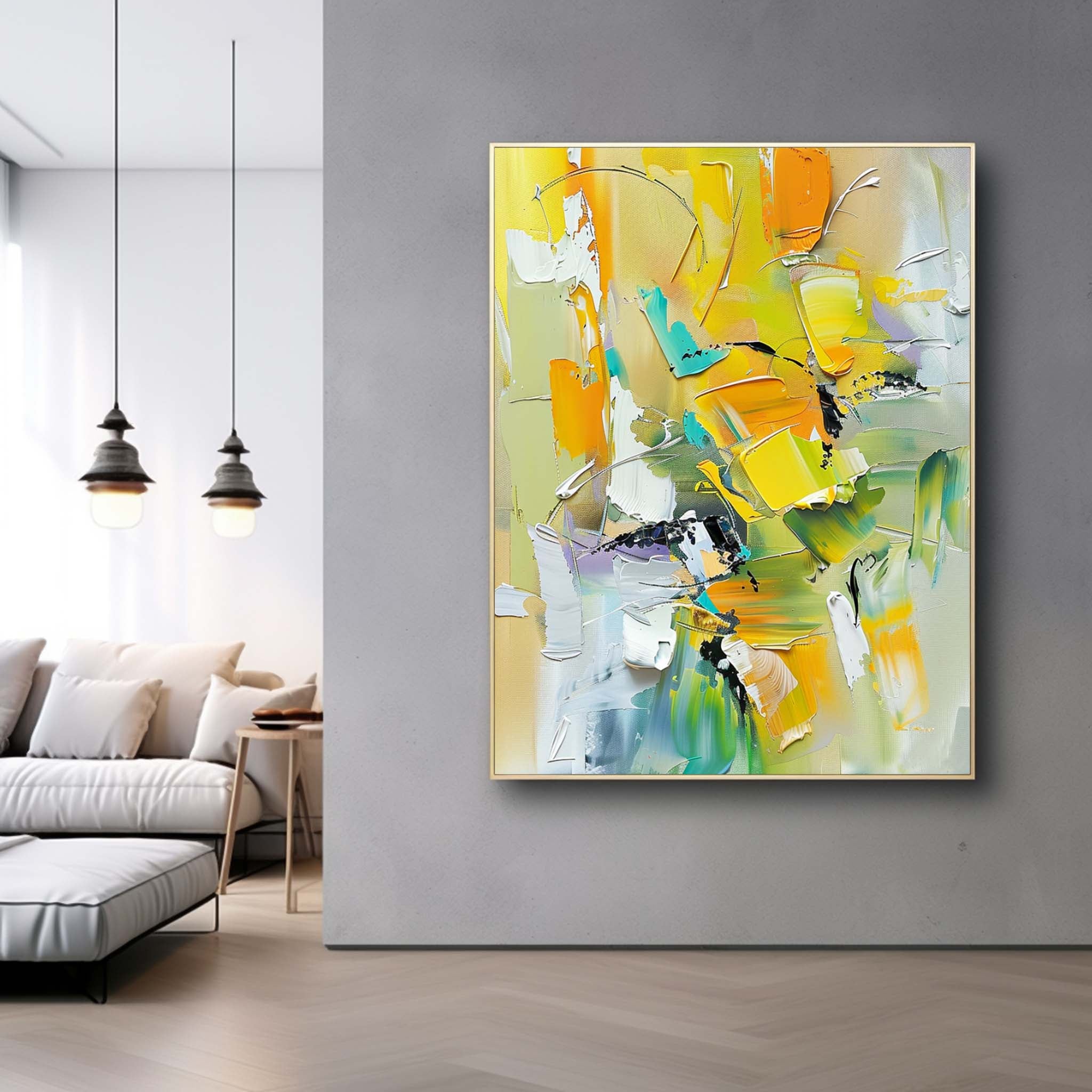 Wall Art Vibrant Impasto Abstract Expressionist