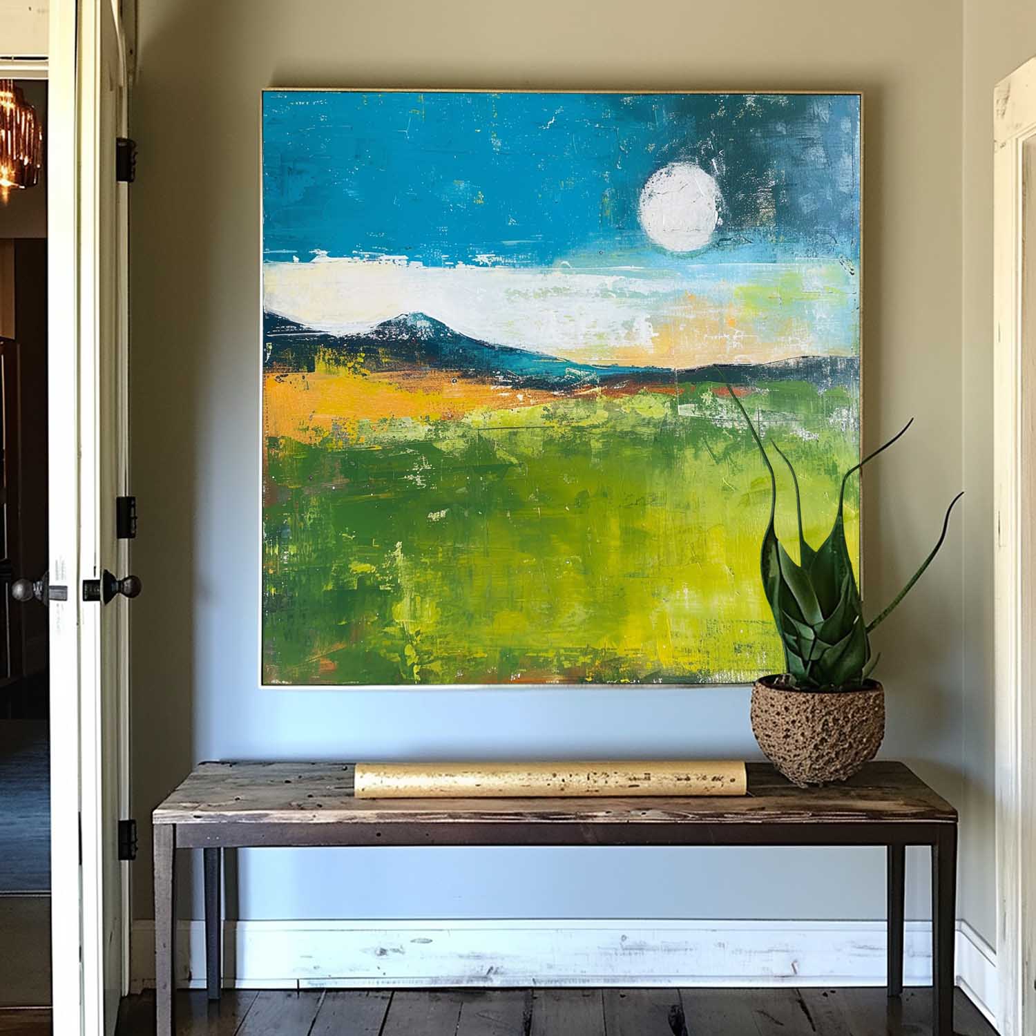 Wall Art Abstract Warm Landscape Scandinavian Natural