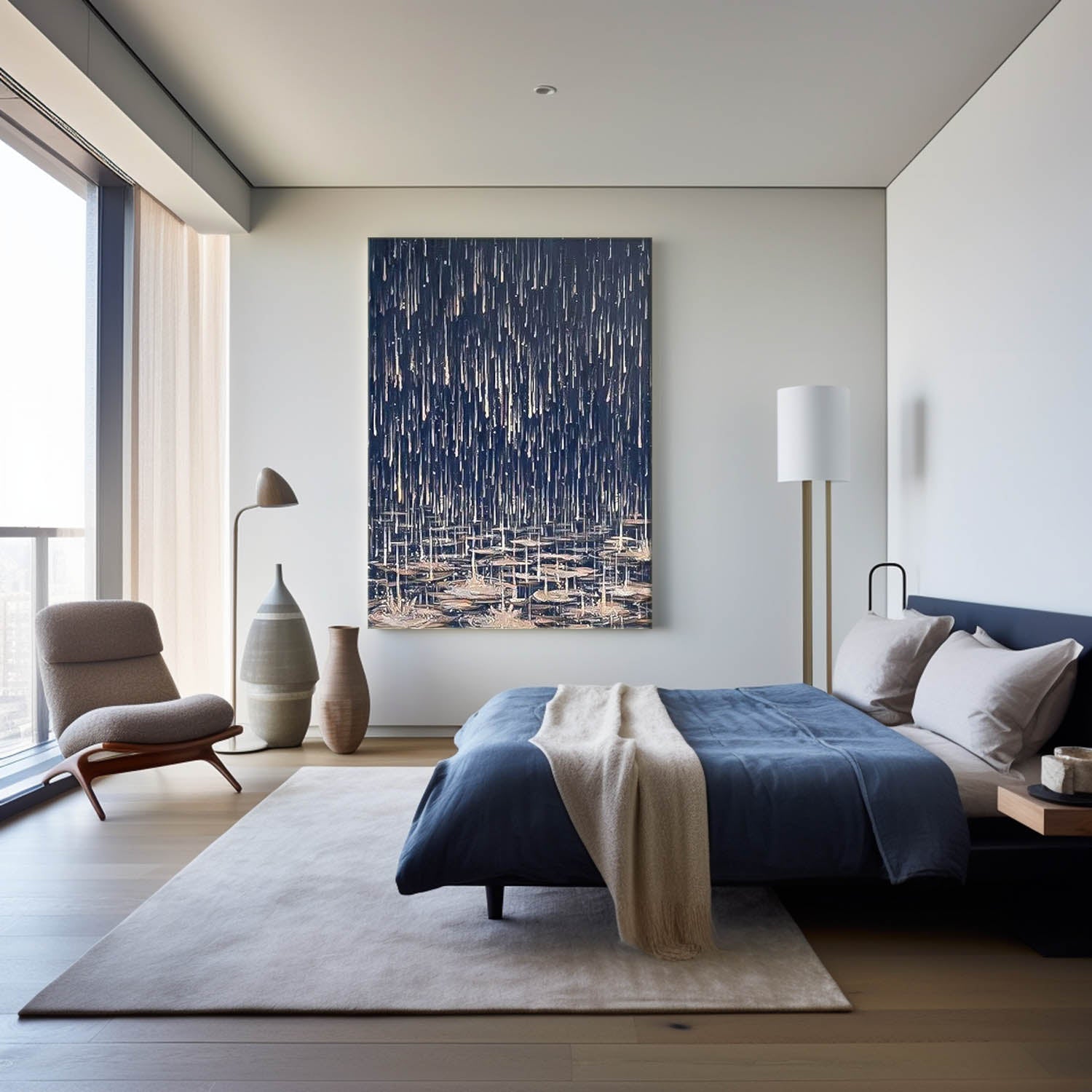 Wall Art Abstract Rainy Serene Mysterious
