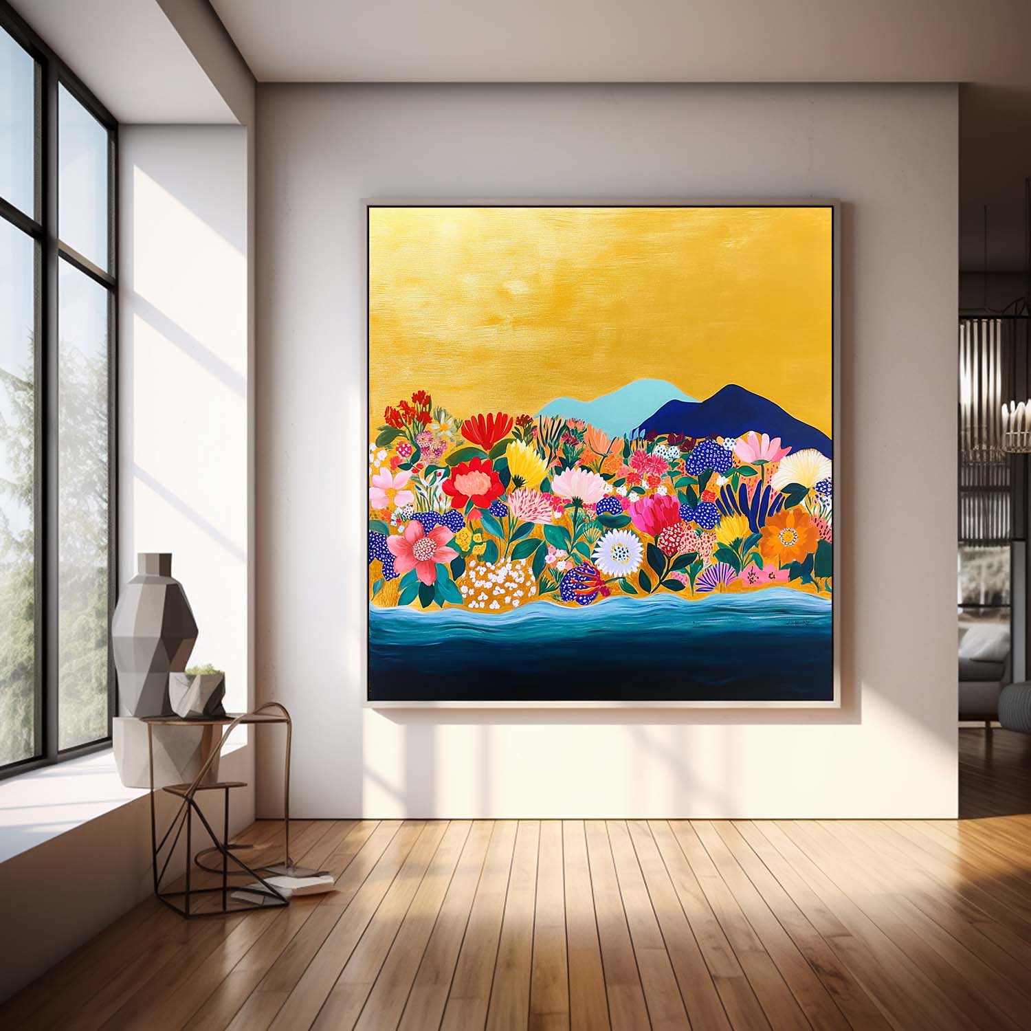 Wall Art Flower Color Field Dreamy Romantic