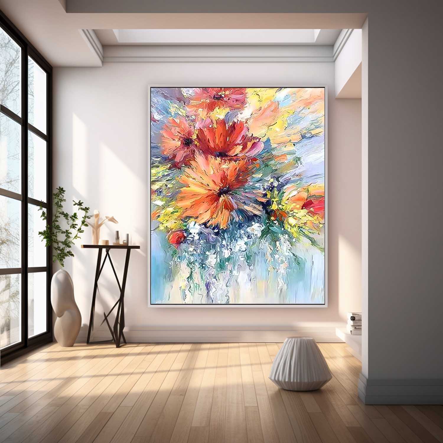 Wall Art Vibrant Floral Pop Decor Elegant