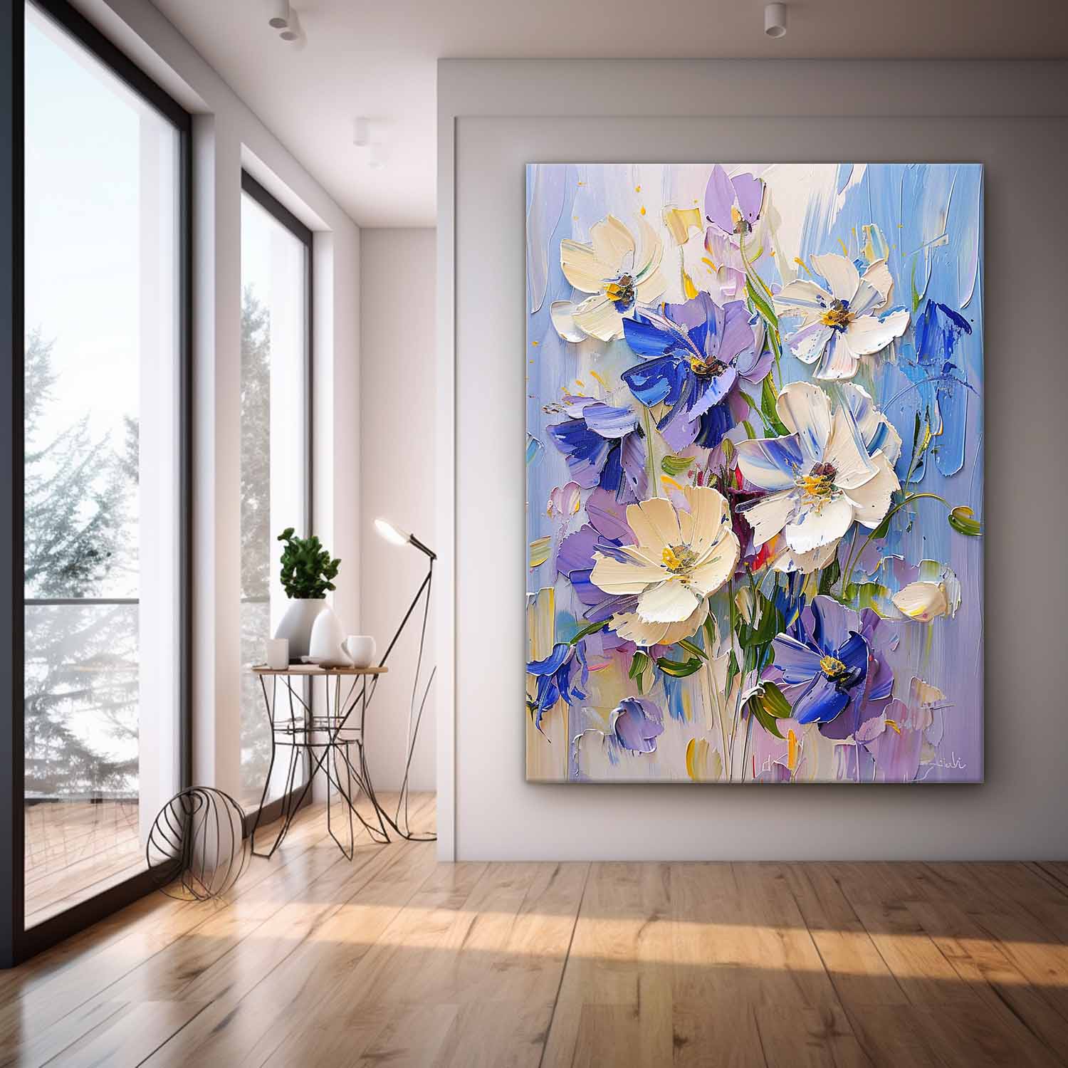Wall Art Flower Painterly Modern Elegant