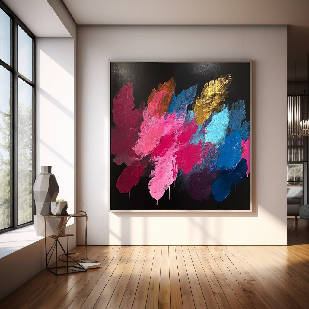 Wall Art Flower Colorful Modern Artistic