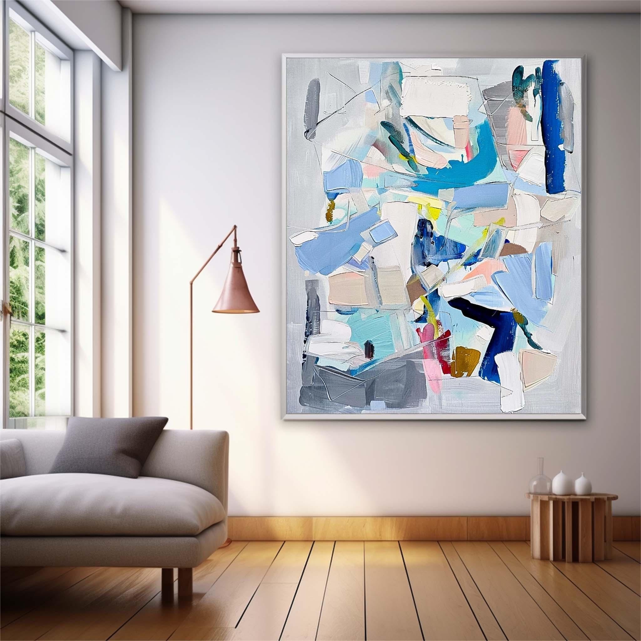 Wall Art Vibrant Impasto Abstract Minimalist