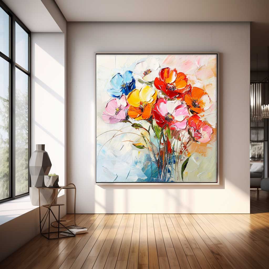 Wall Art Dense Flower Modern Abstract Edgy