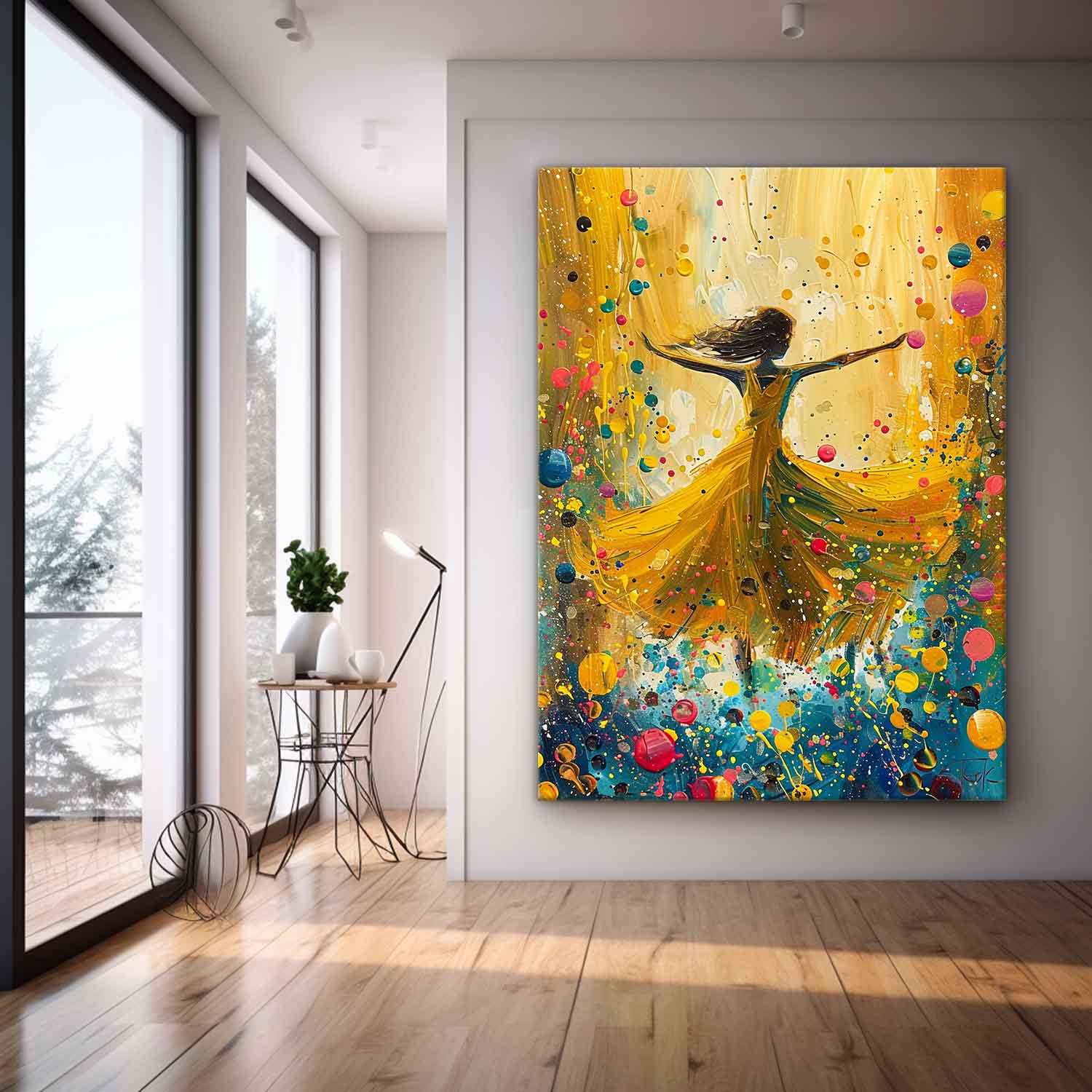 Wall Art Contemporary Energetic Figurative Design
