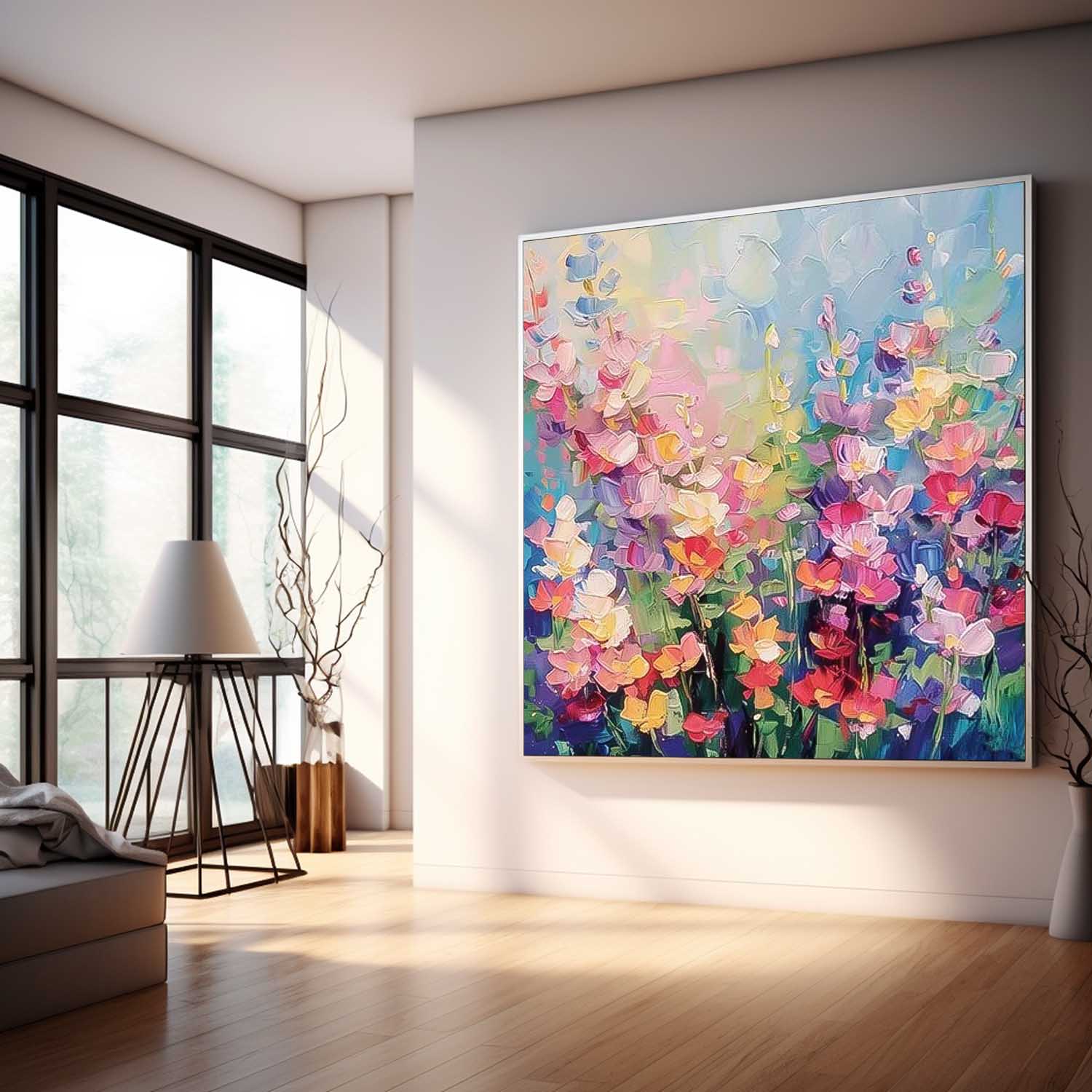 Wall Art Impasto Floral Cheerful Lively