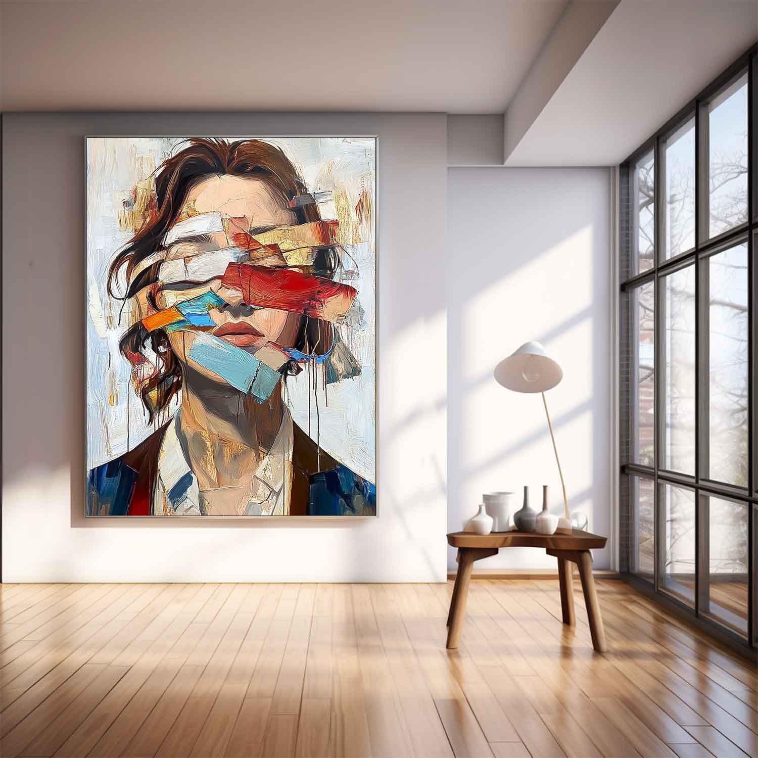 Wall Art Abstract Woman Multicolor Contemporary