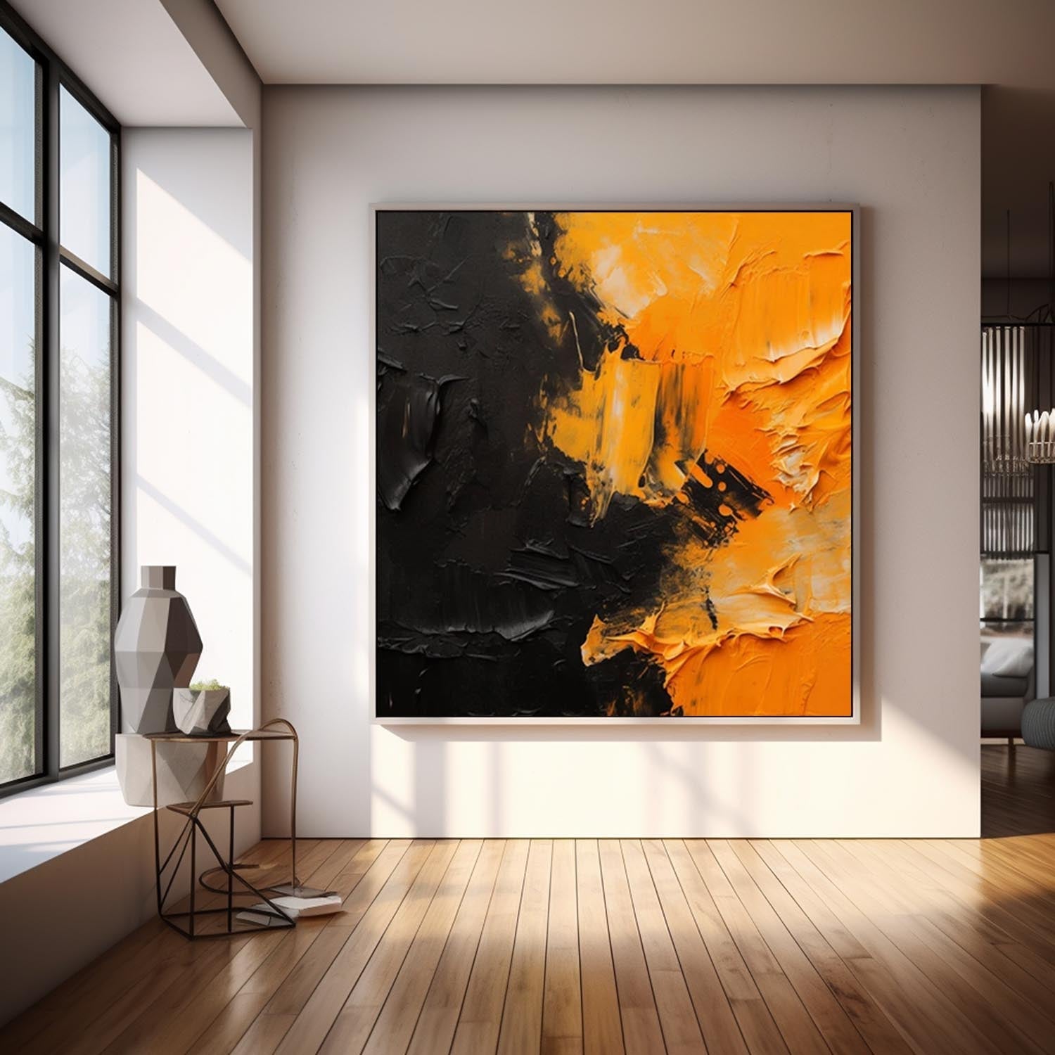 Abstract Canvas Art AB609 - Neutralighting