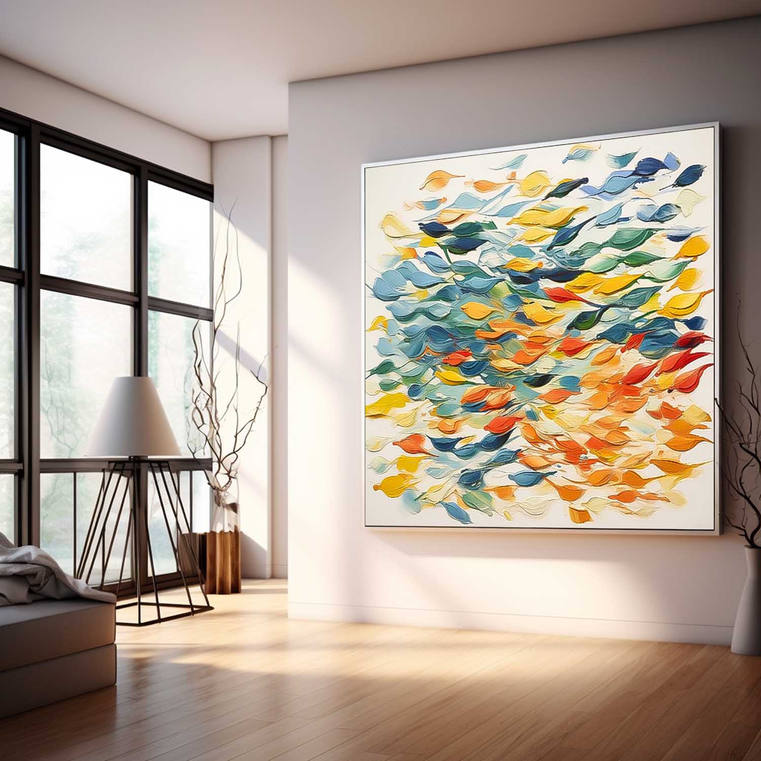 Wall Art Abstract Cheerful Lively Modern Painterly