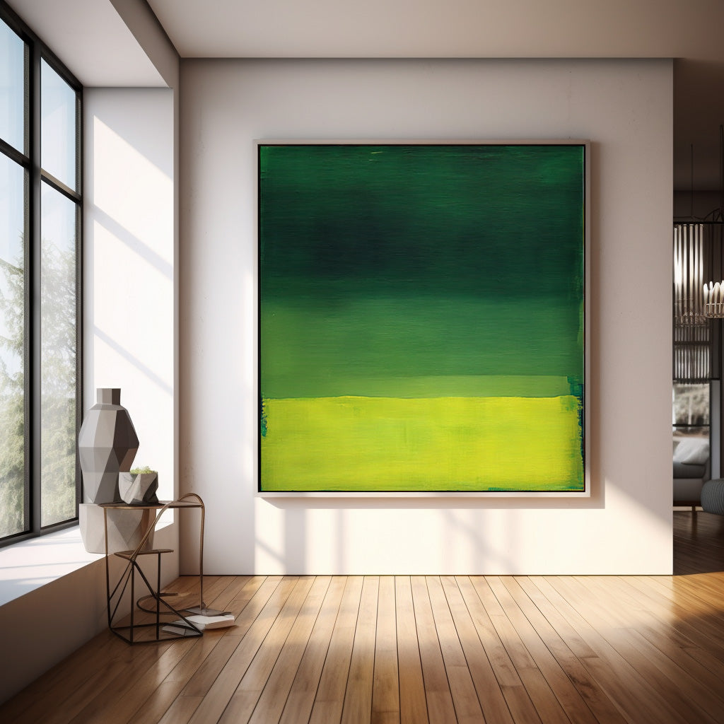 Wall Art Minimalist Natural Abstract Green Scene