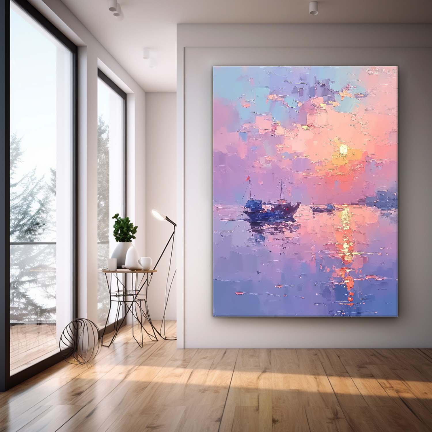 Wall Art Landscape Delicate Painterly Decor
