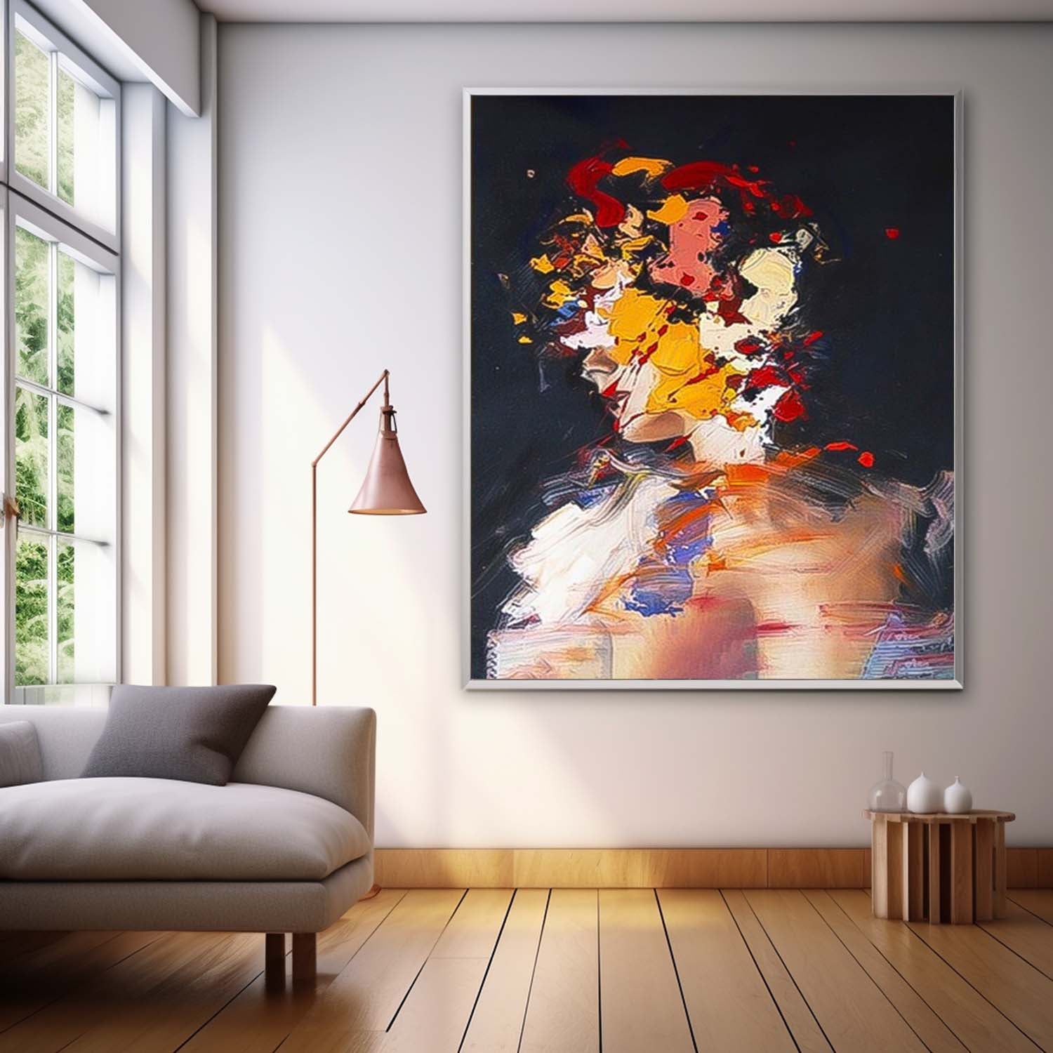 Abstract Pastel Canvas Oil Painting