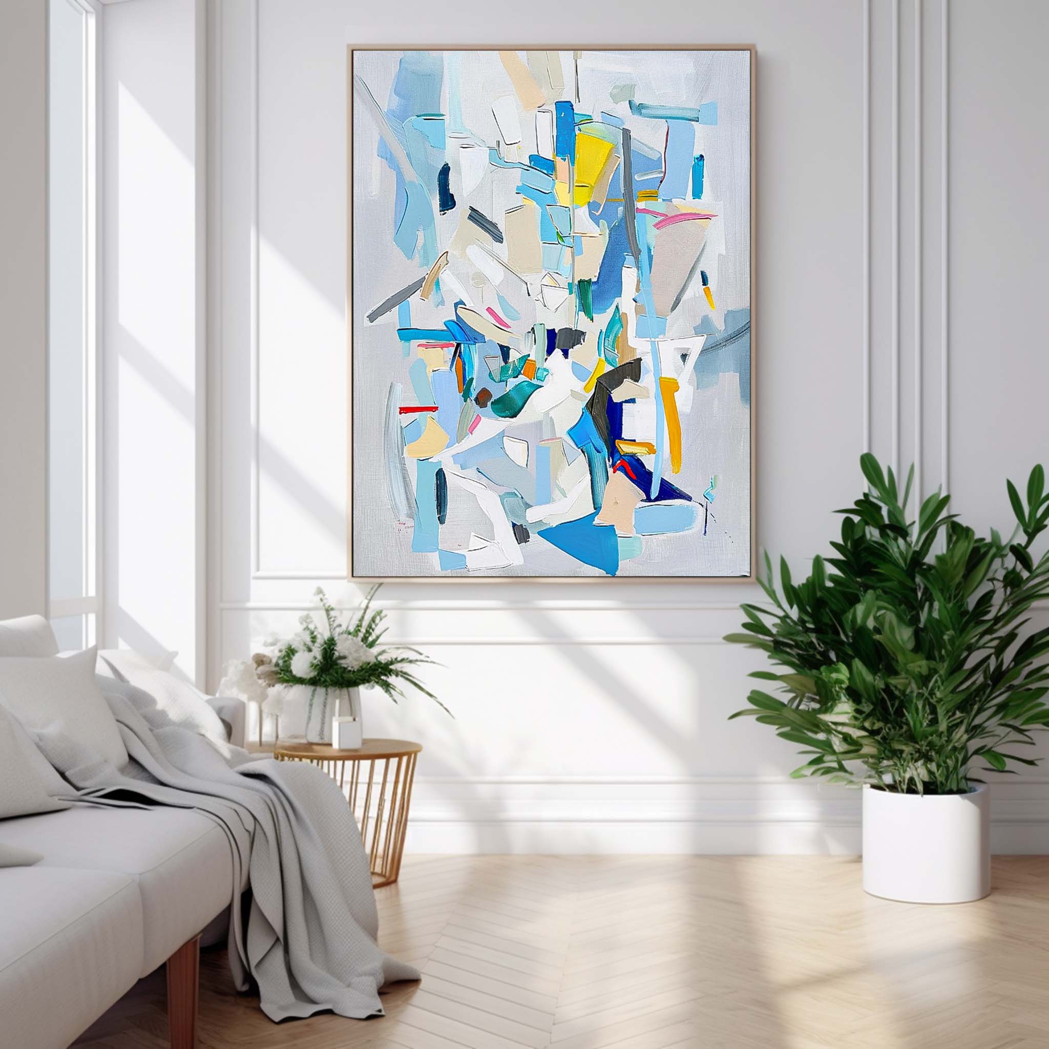 Wall Art Overlapping Abstract Energetic Lively