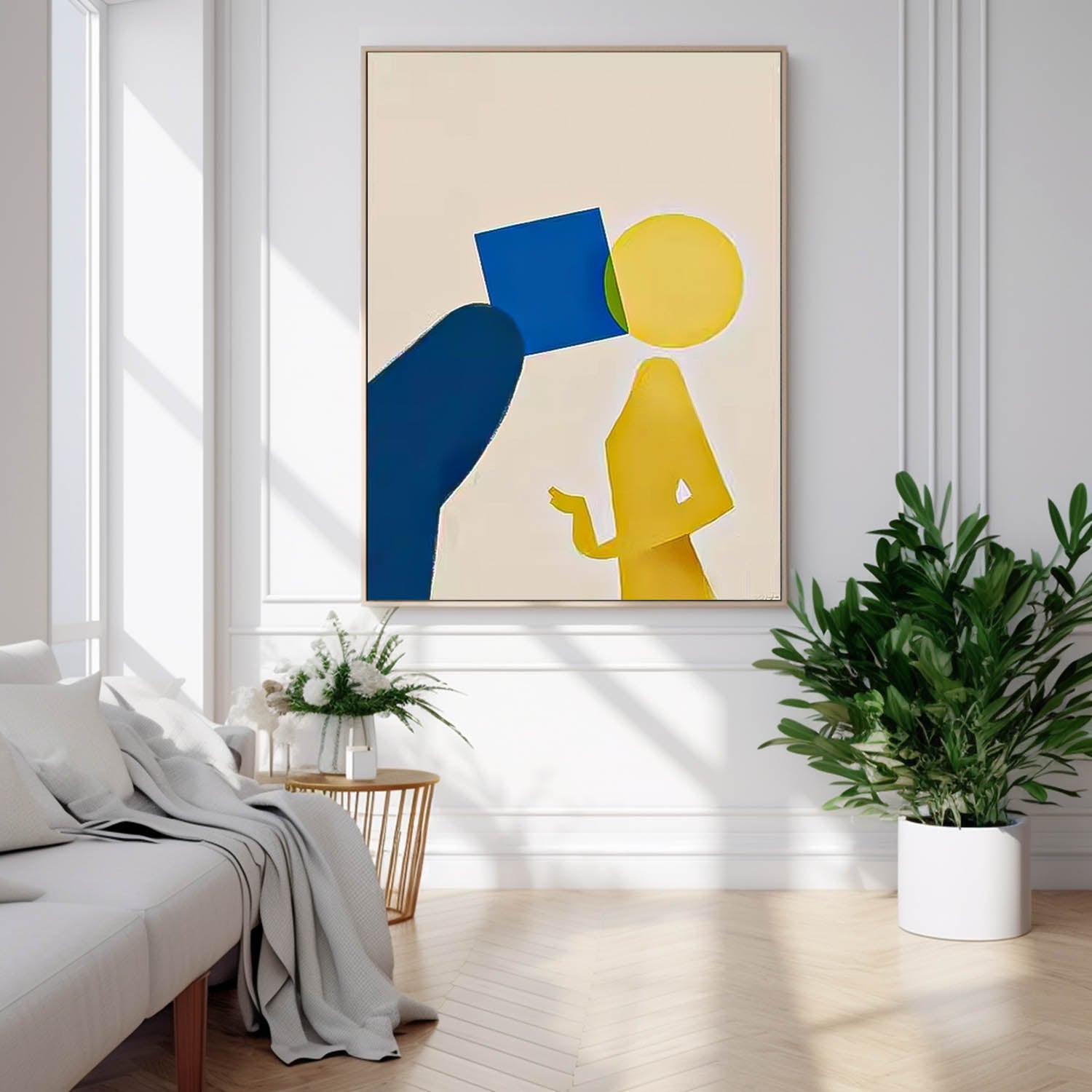 Bold Geometric Figure Abstract Wall Art