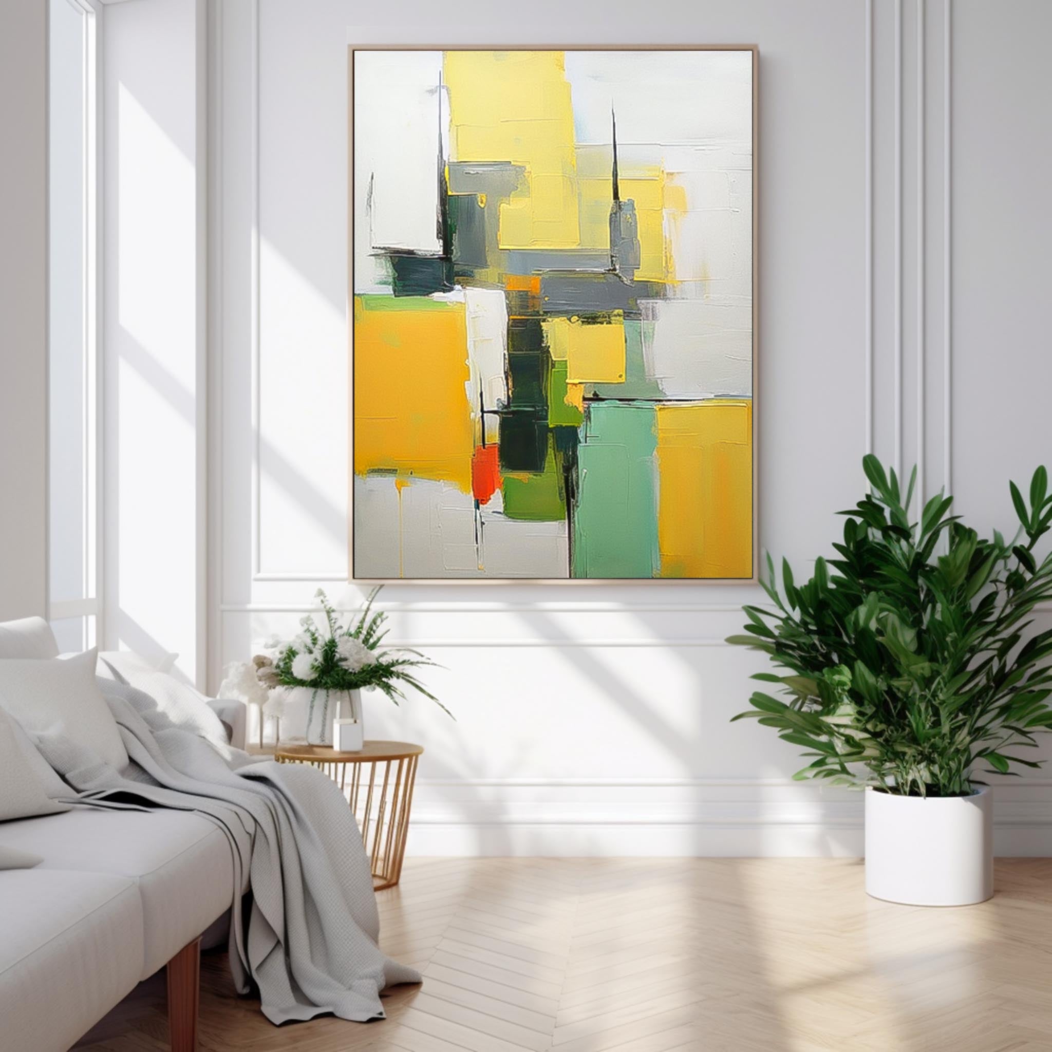 Wall Art Dynamic Abstract Vibrant Impasto
