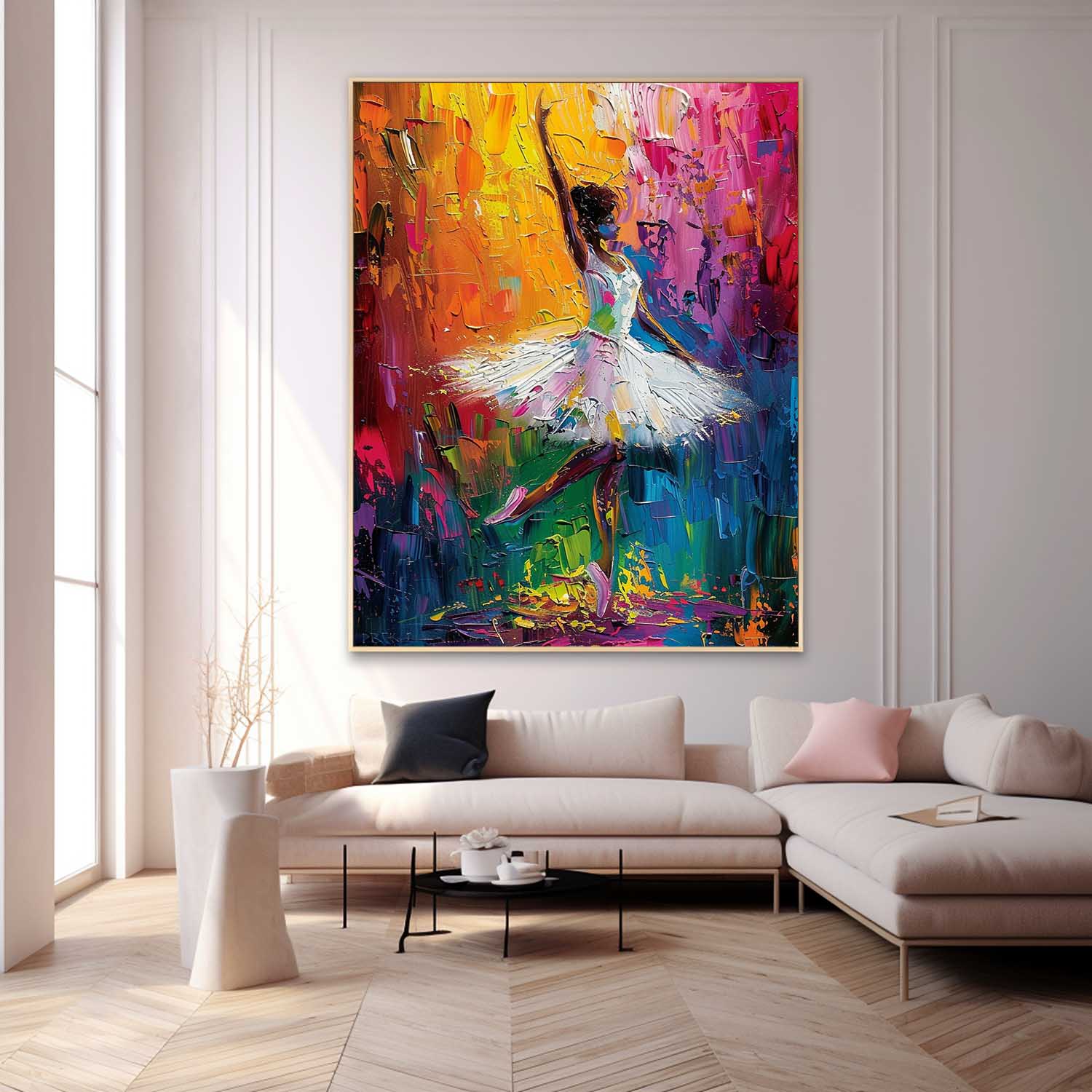 Wall Art Impasto Expressionist Ballerina Energetic