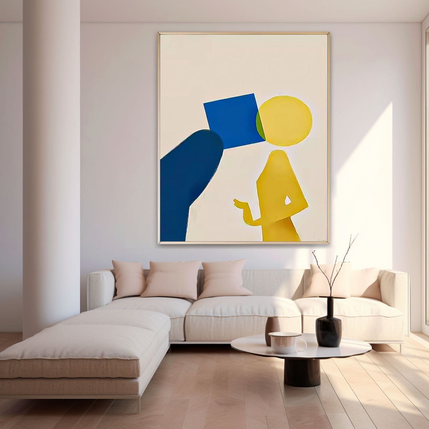 Bold Geometric Figure Abstract Wall Art
