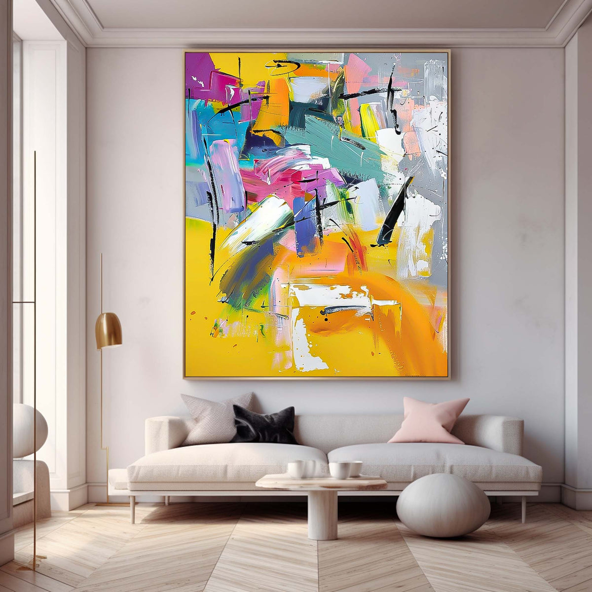 Wall Art Impasto Abstract Expressionist Playful