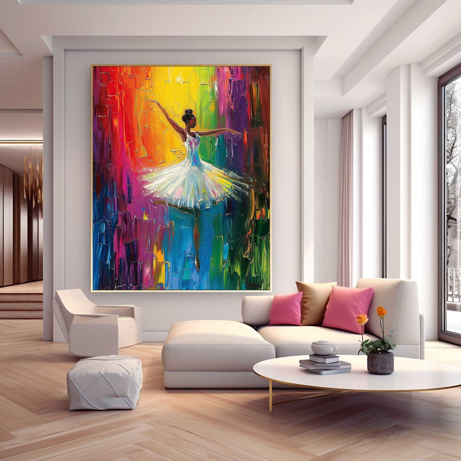 Wall Art Impasto Ballerina Dance Expressionist