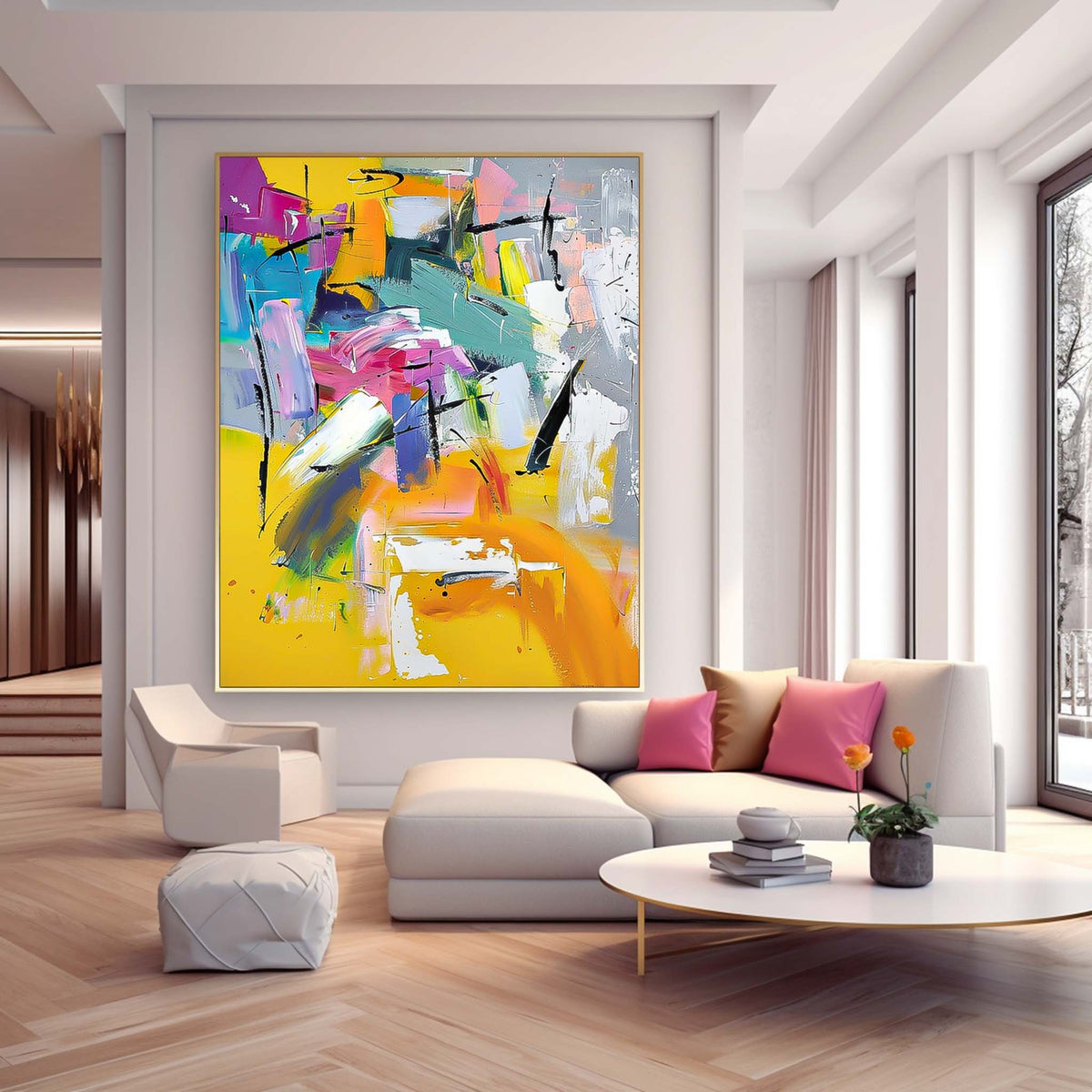 Wall Art Impasto Abstract Expressionist Playful