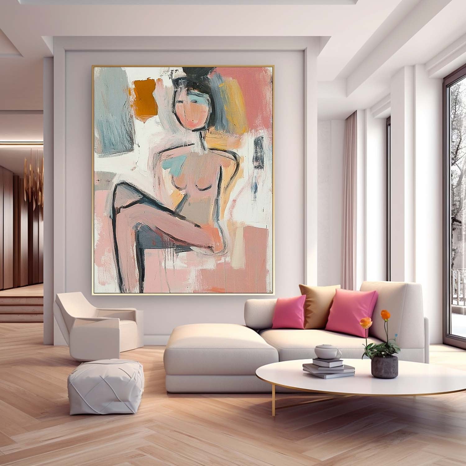 Wall Art People Abstract Line Contemporary