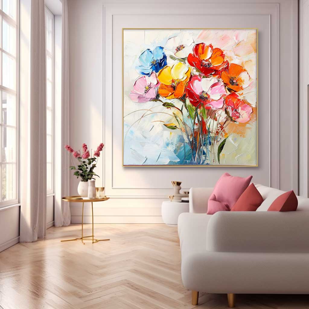 Wall Art Dense Flower Modern Abstract Edgy