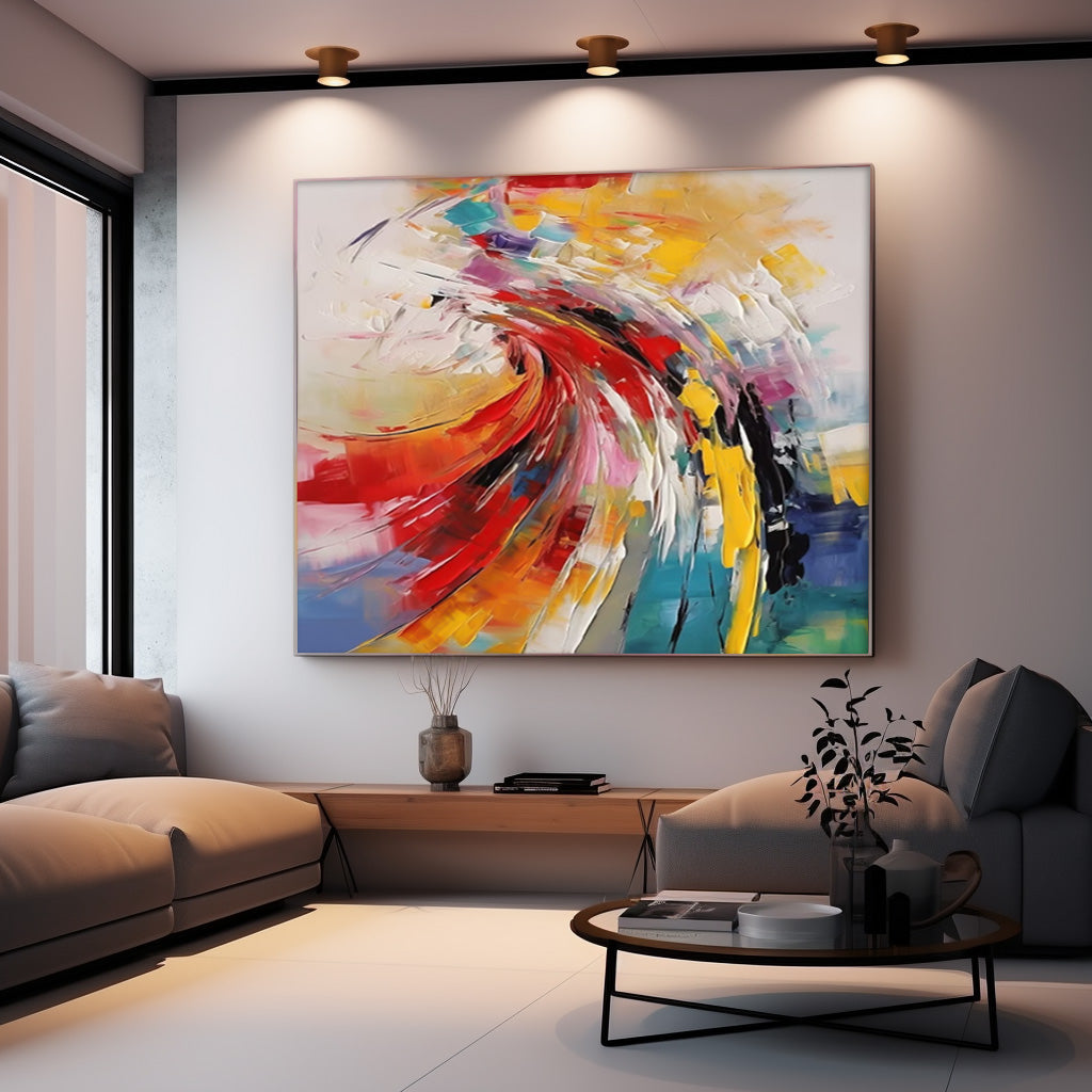 Wall Art Impasto Abstract Swirling Expressionist