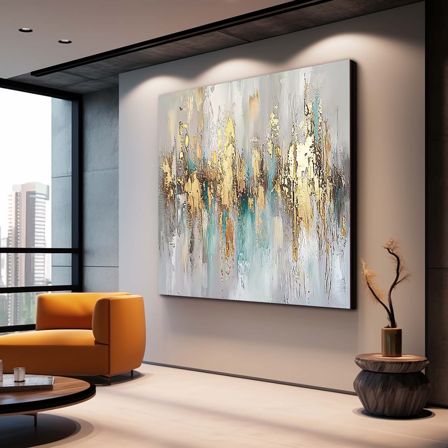Wall Art Impasto Abstract Modern Painterly Scene
