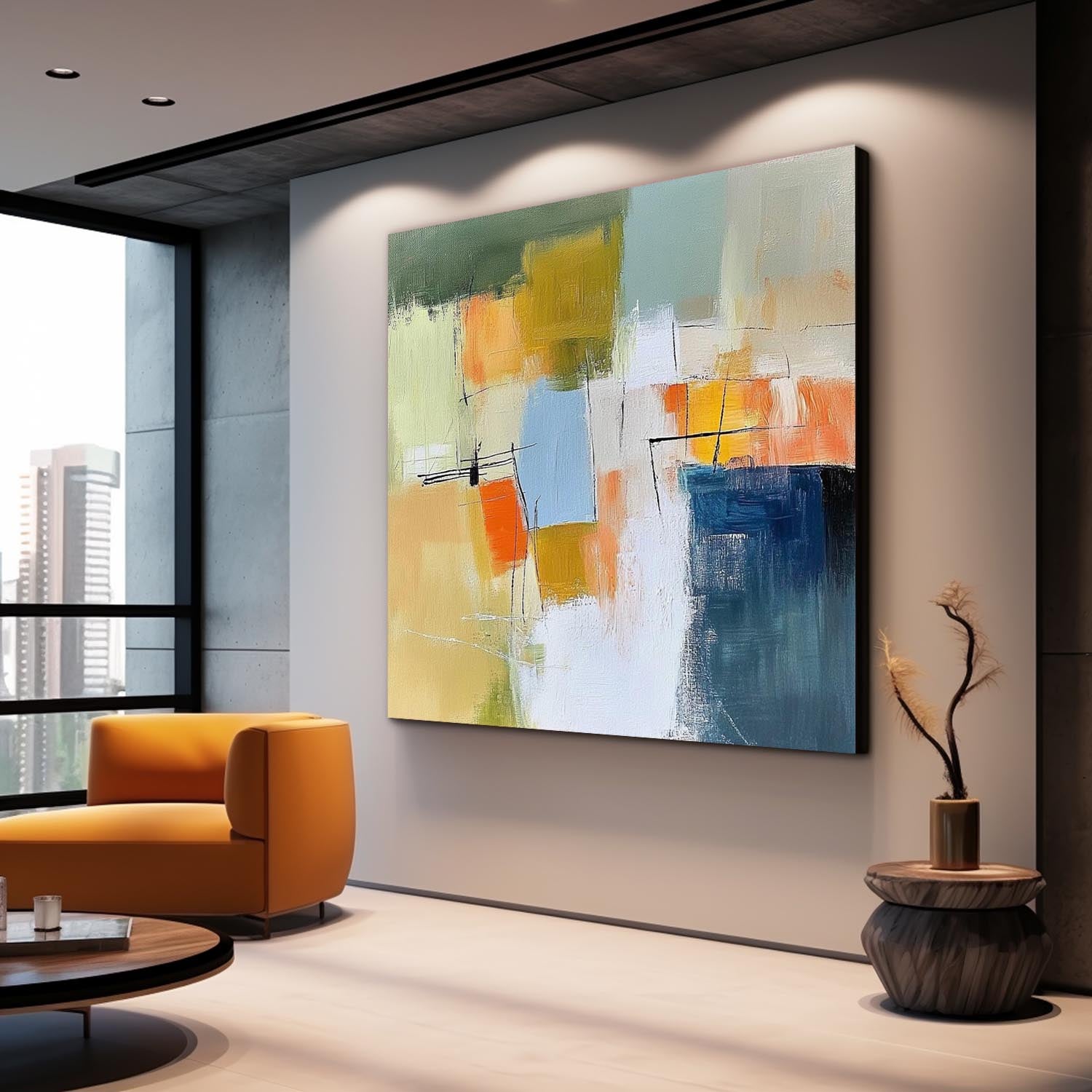 Wall Art Abstract Soft Gradient Sky Natural
