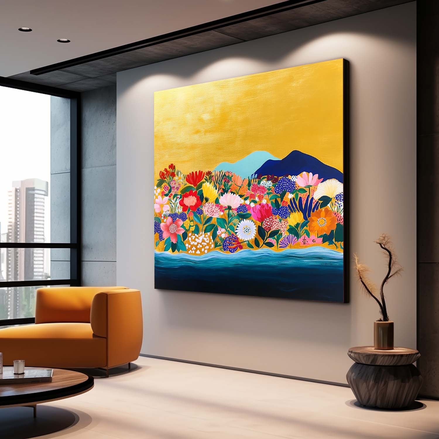 Wall Art Flower Color Field Dreamy Romantic
