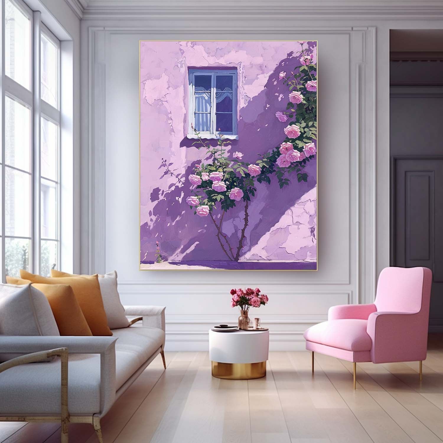 Wall Art Impasto Flower Bold Abstract Romantic