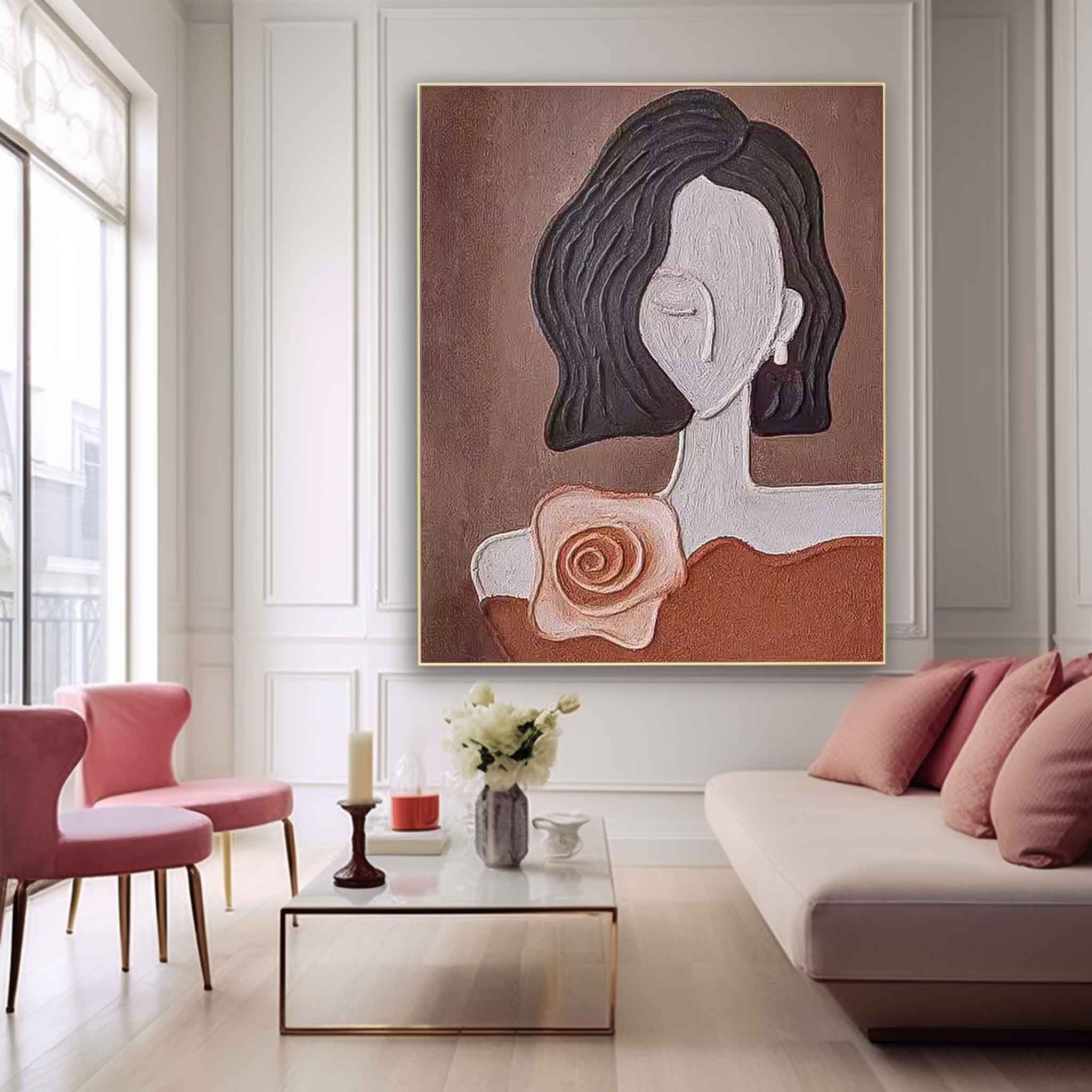 Wall Art Minimalist Fashion Figure Chic