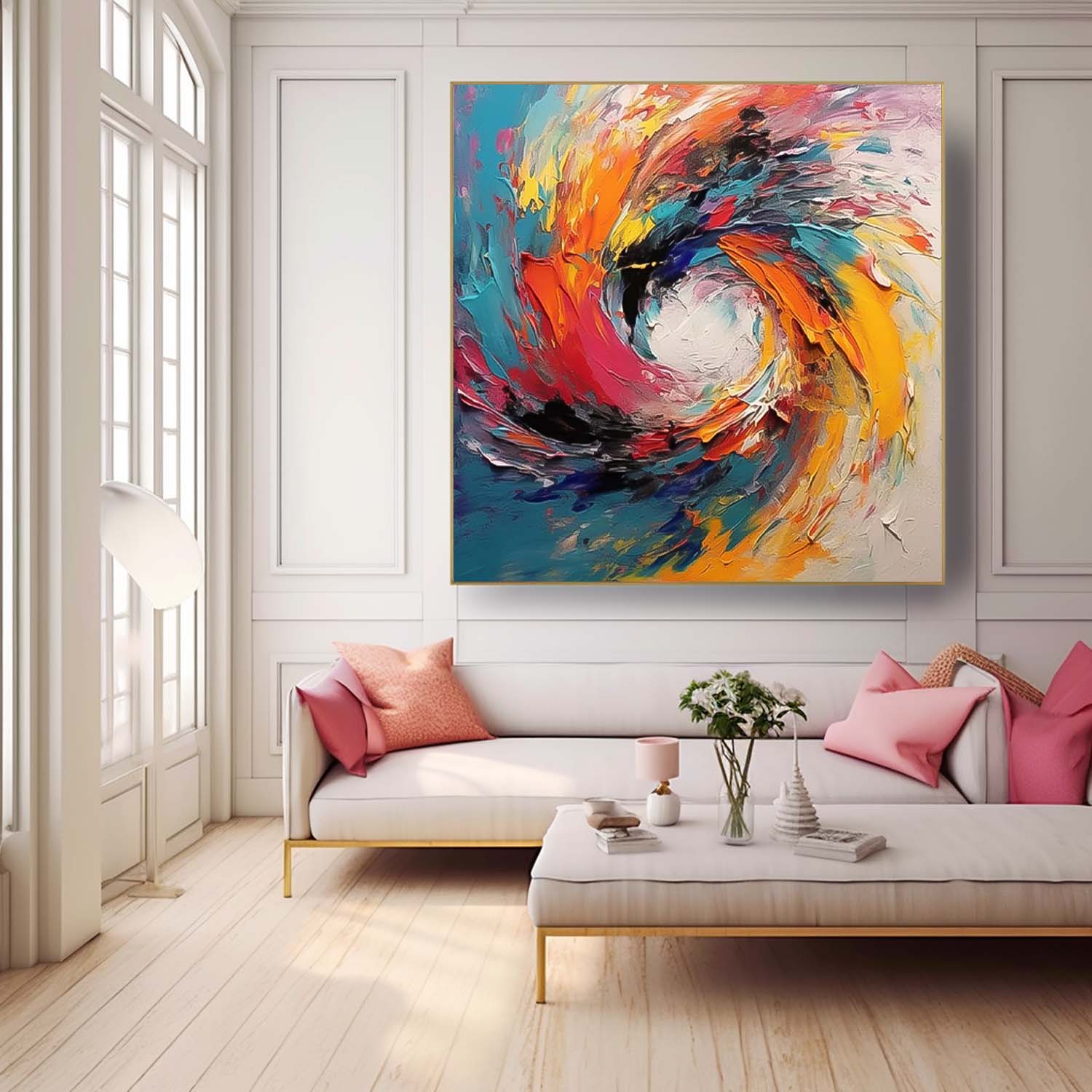 Wall Art Modern Abstract Impasto Cheerful