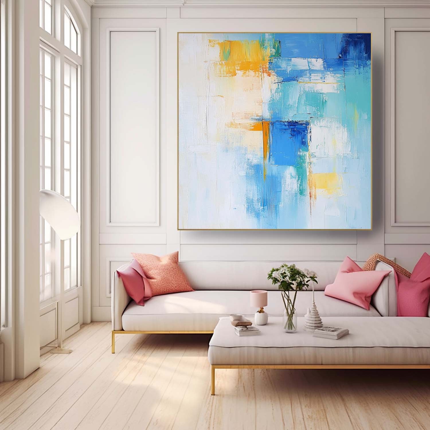 Abstract Canvas Art AB606 - Neutralighting