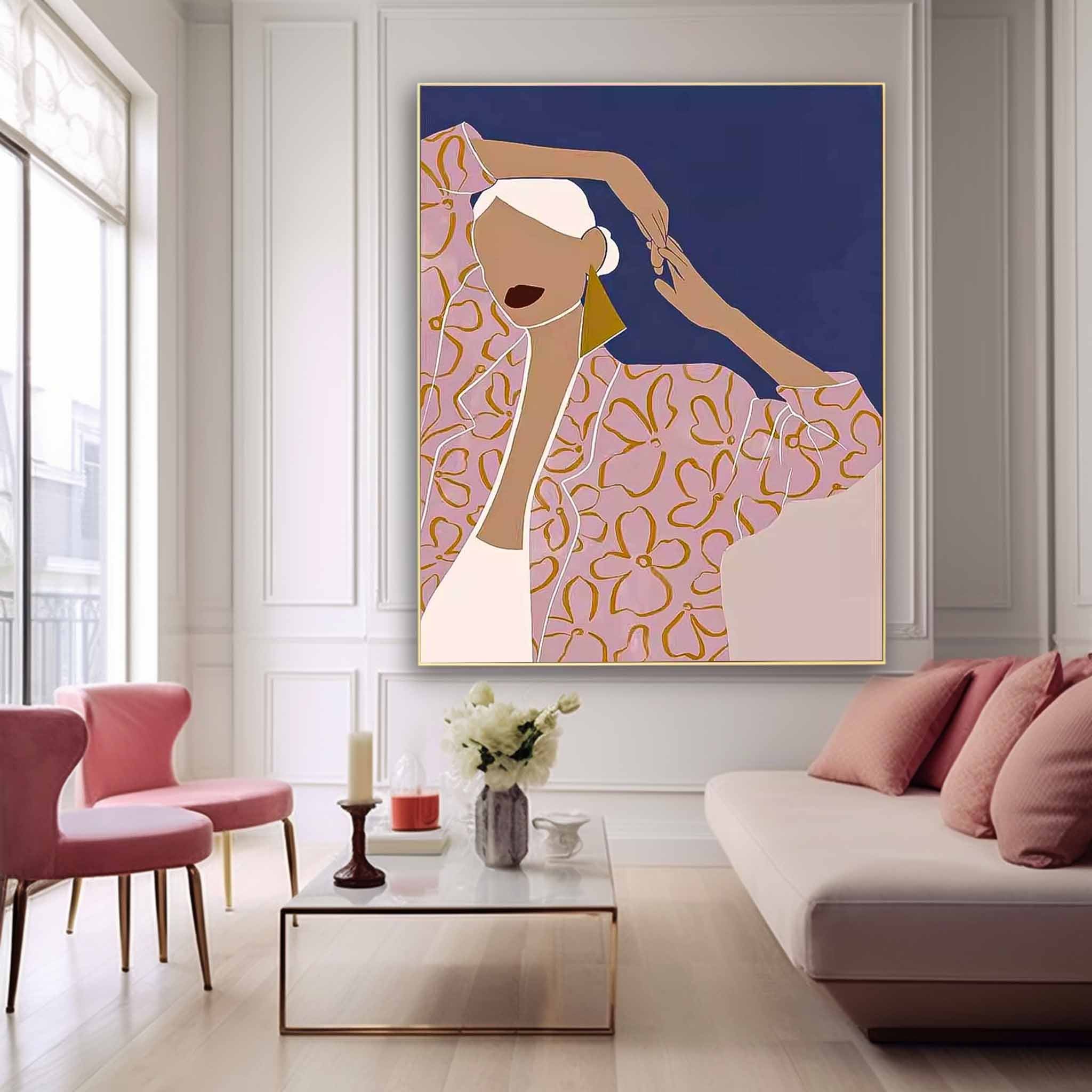 Wall Art Stylized People Painterly Fashion Scene