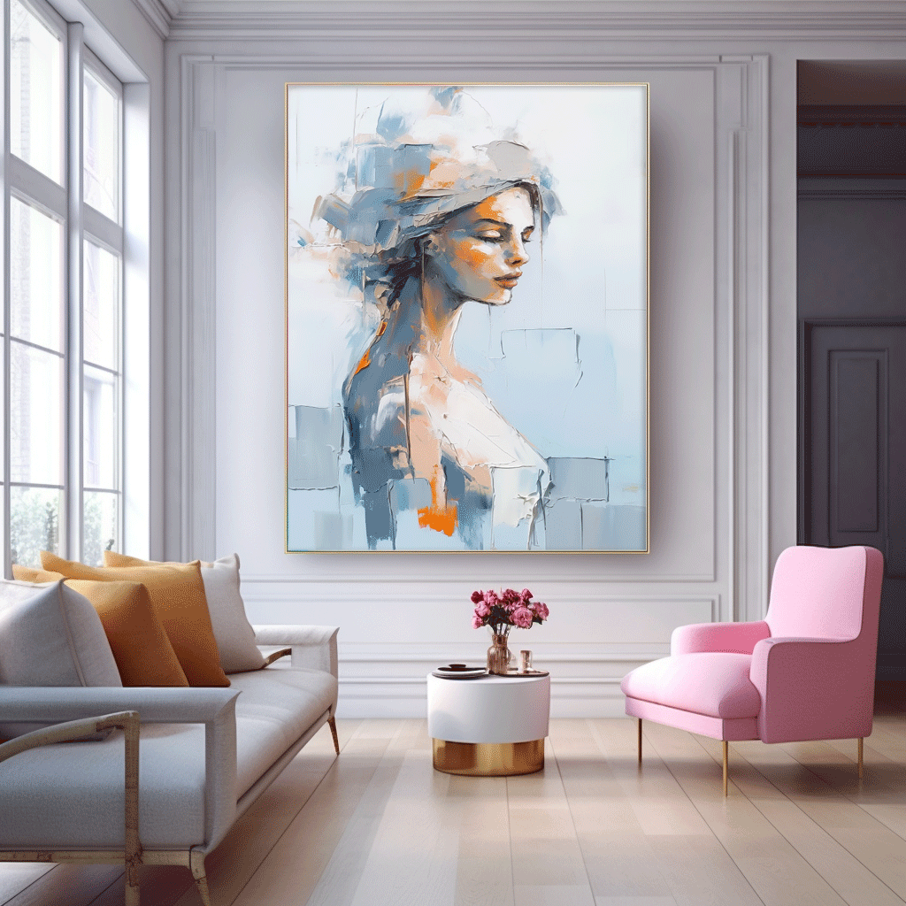 Wall Art People Impasto Floral Modern Abstract