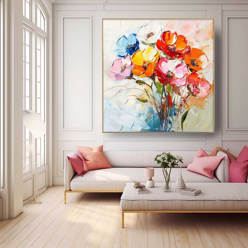 Wall Art Dense Flower Modern Abstract Edgy