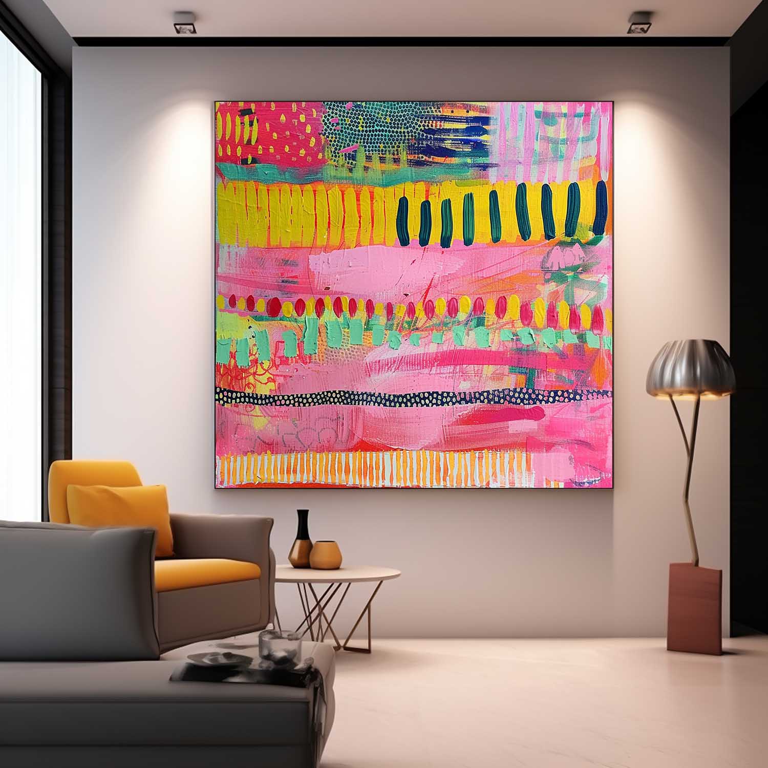 Wall Art Abstract Bohemian Maximalist Pop