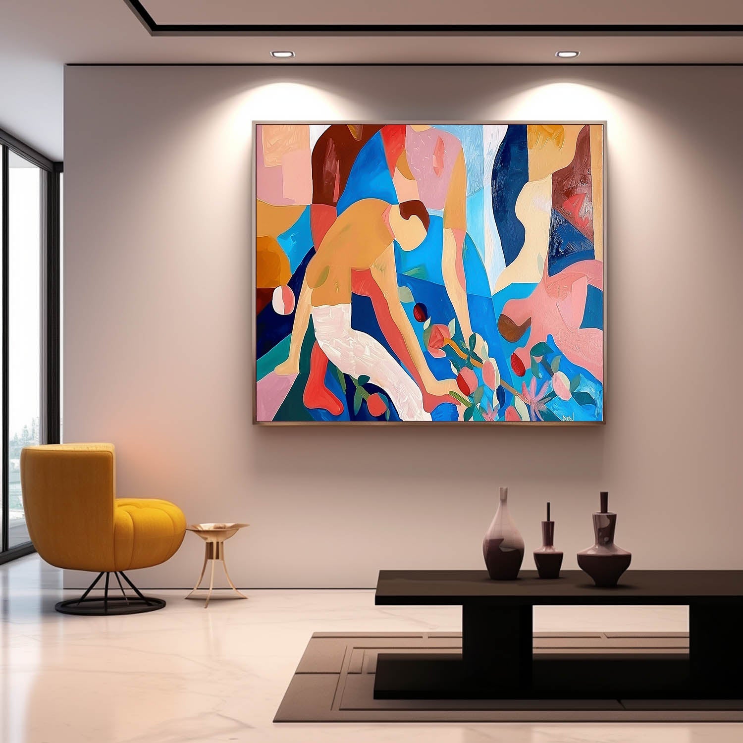 Wall Art Vibrant Abstract Geometric Atmosphere