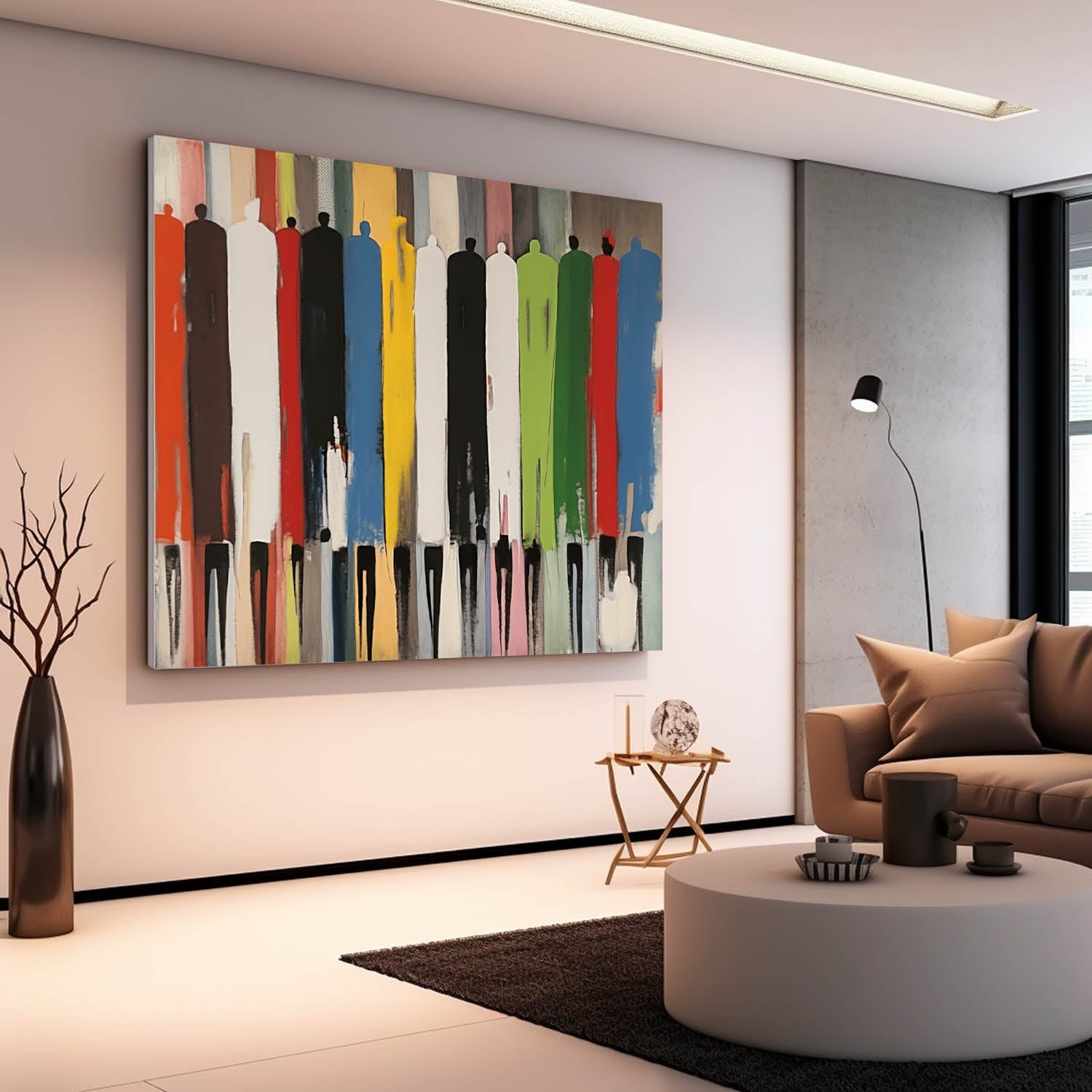 Wall Art Vertical People Contemporary Elegant