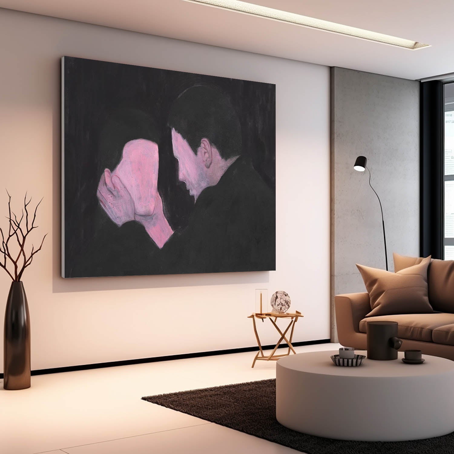 Expressionist Intimacy Painting Moody