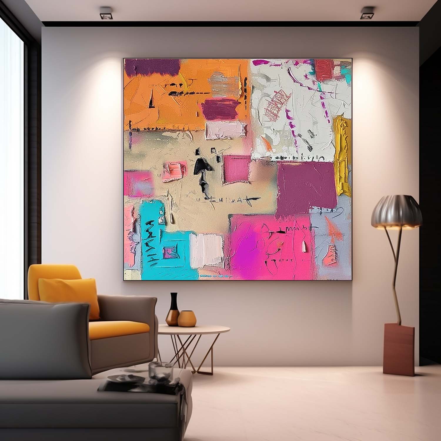 Wall Art Abstract Cheerful Warm Pop