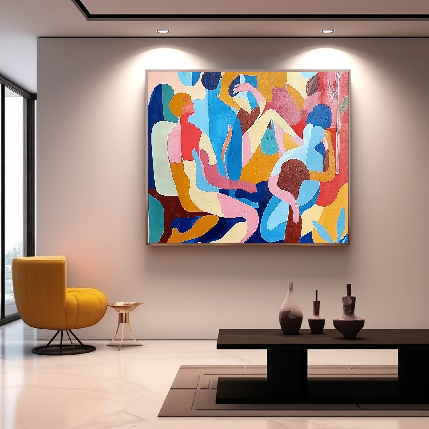 Wall Art Cubist Abstract Figurative Joyful