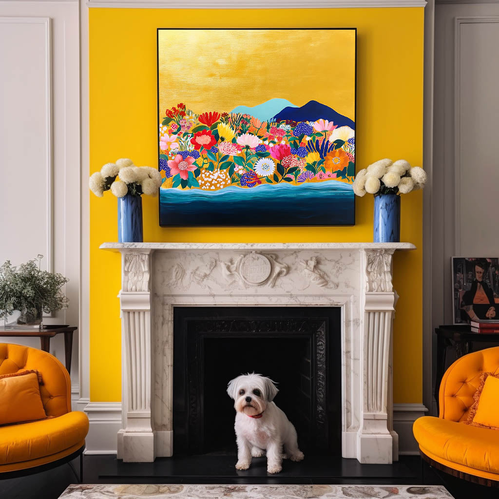 Wall Art Flower Color Field Dreamy Romantic