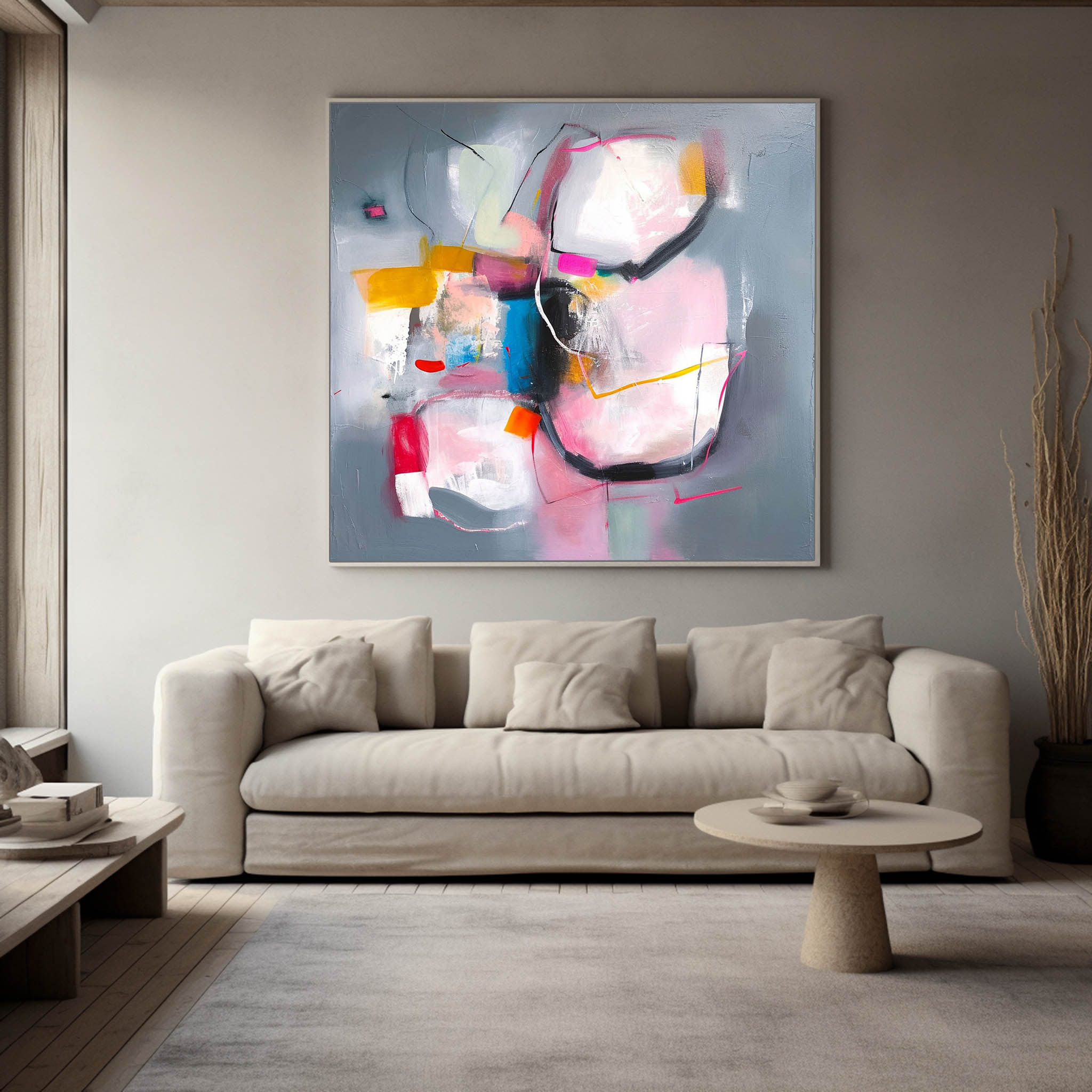 Wall Art Multicolor Abstract Pop Expressionist
