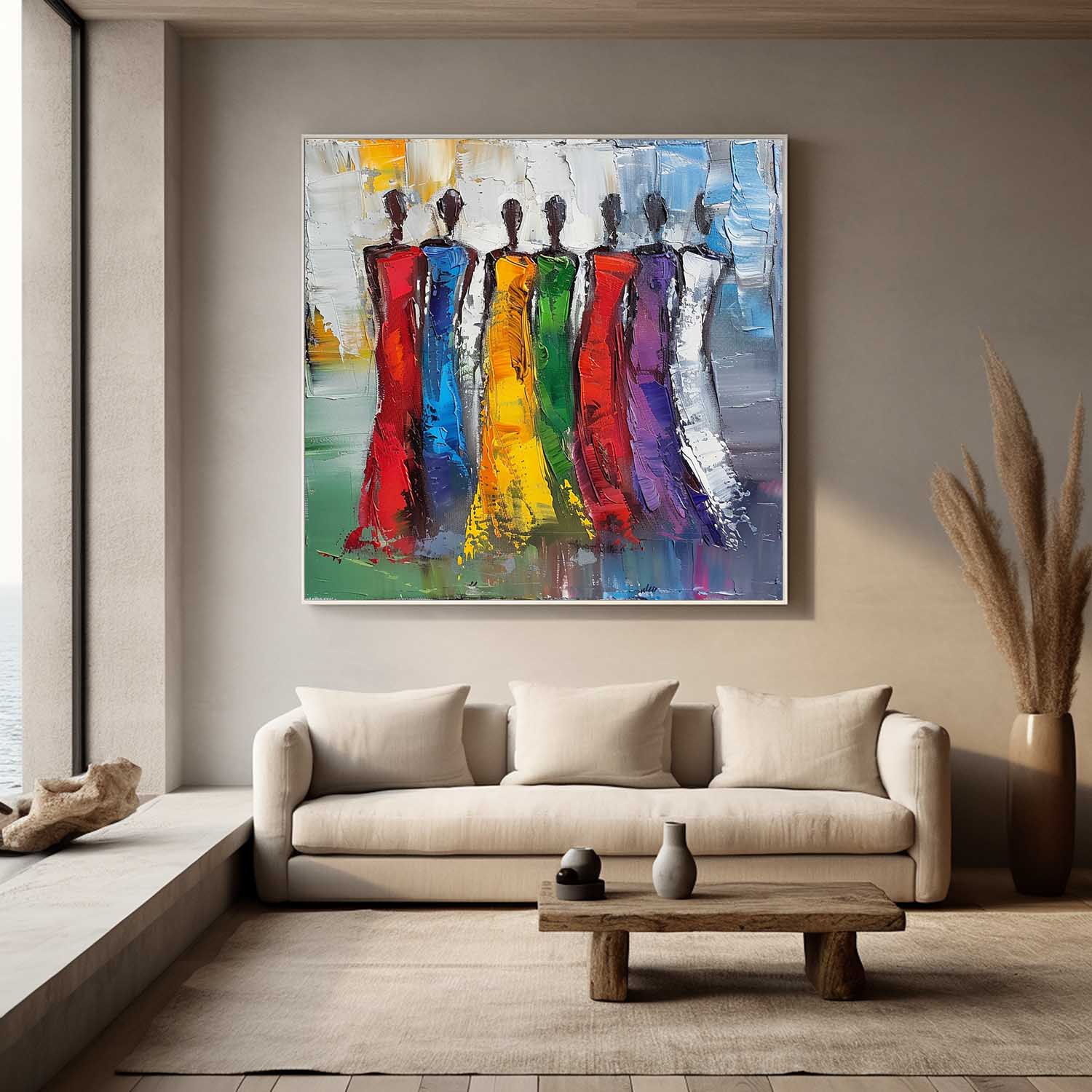 Wall Art People Painterly Inclusive Scene