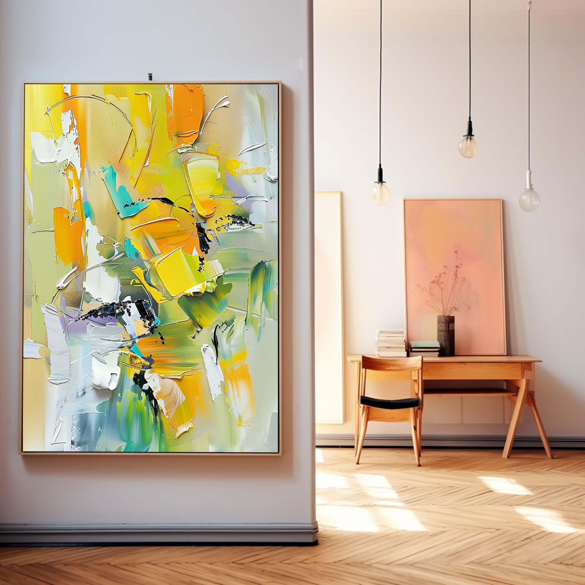 Wall Art Vibrant Impasto Abstract Expressionist