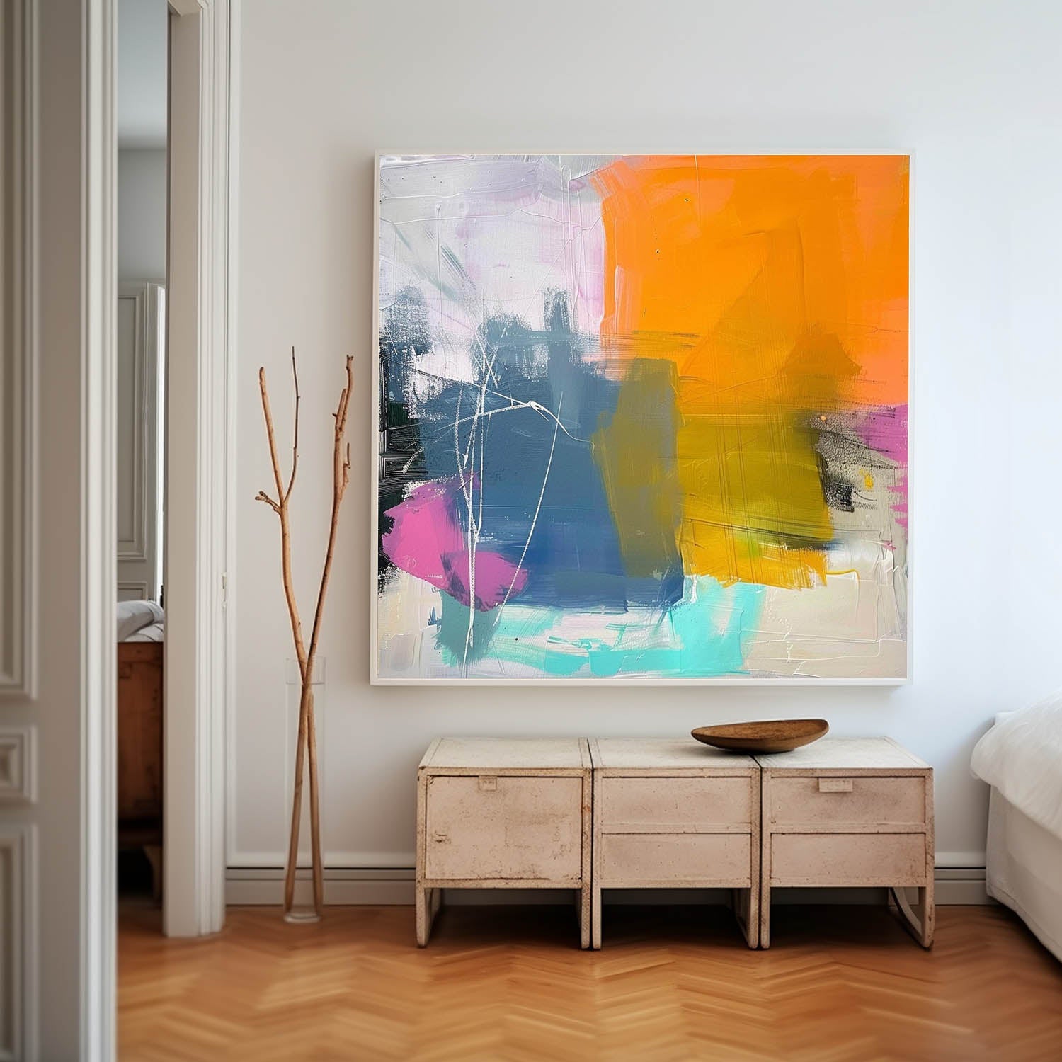 Wall Art Abstract Painterly Dreamy Elegant